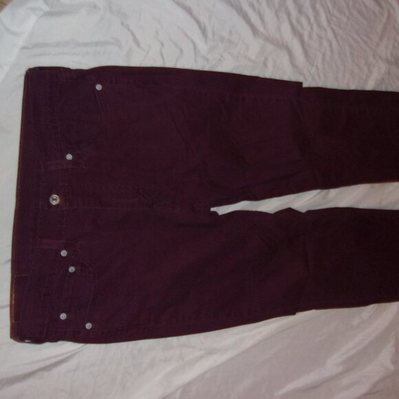 levis  size  33 x 34 maroon 514  denim pants jeans womens stretch - Picture 3 of 6